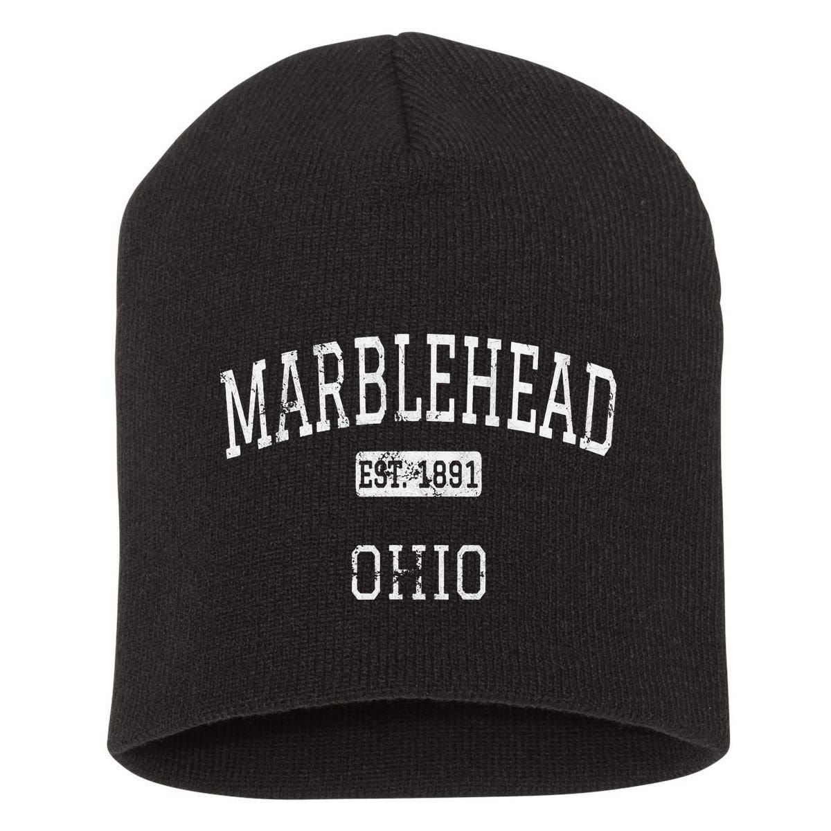 Marblehead Ohio OH Vintage stage athletic style Short Acrylic Beanie