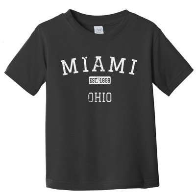 Miami Ohio OH Vintage stage athletic style Toddler T-Shirt