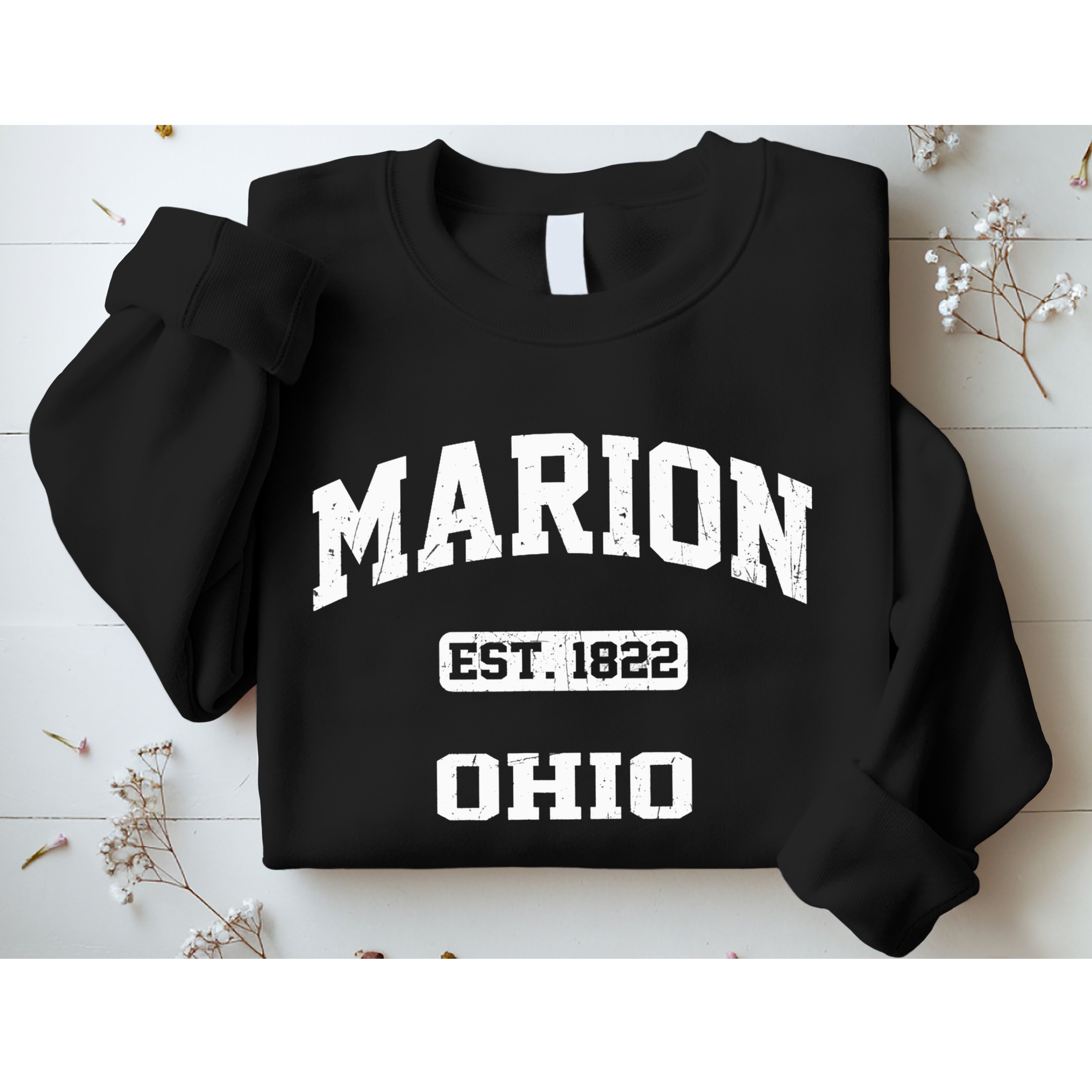 Marion Ohio OH Vintage State Athletic Style Sweatshirt