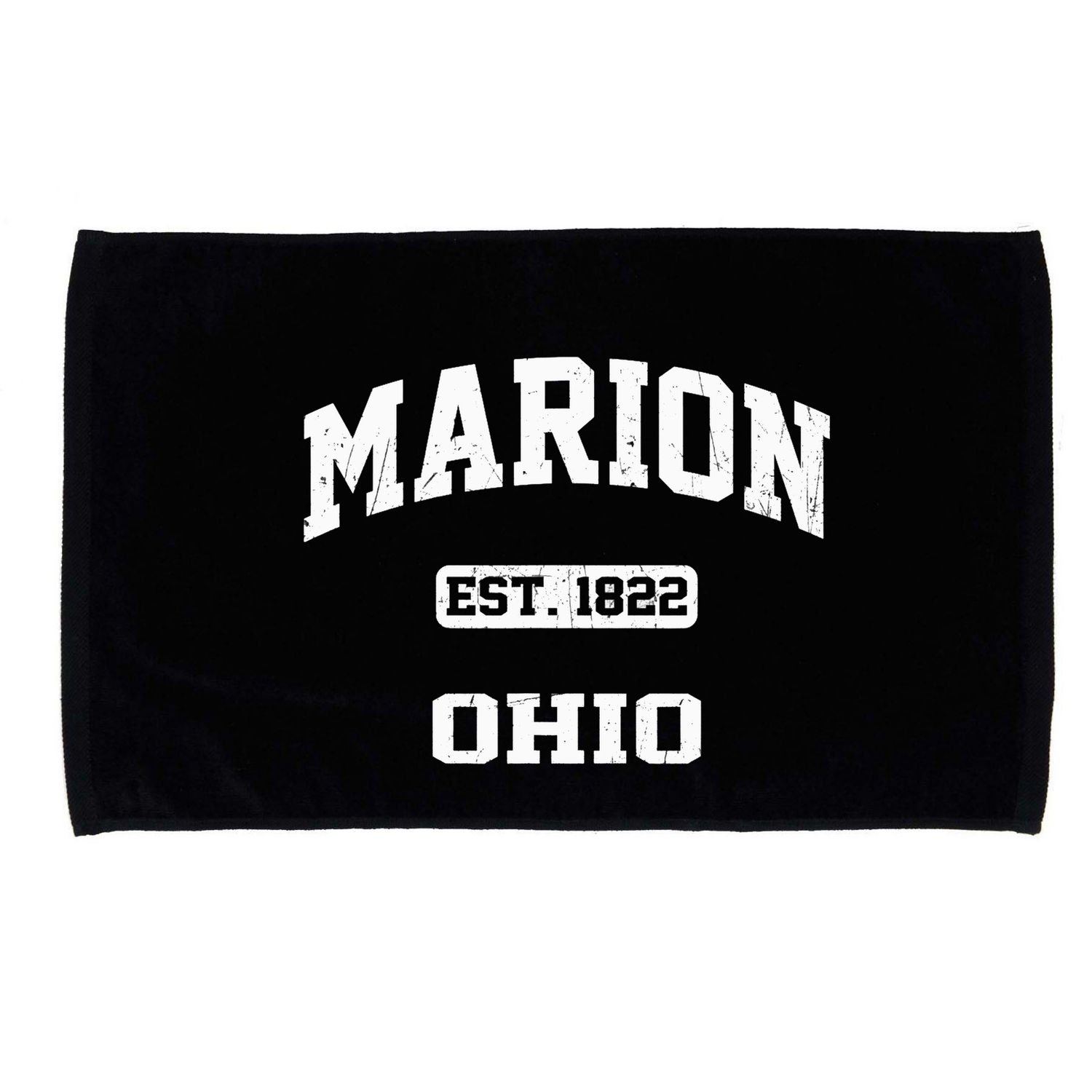 Marion Ohio OH Vintage State Athletic Style Microfiber Hand Towel
