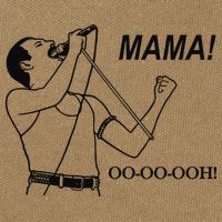 Mama Oo Oo Ooh Queen Music Lover Cotton Canvas Backpack