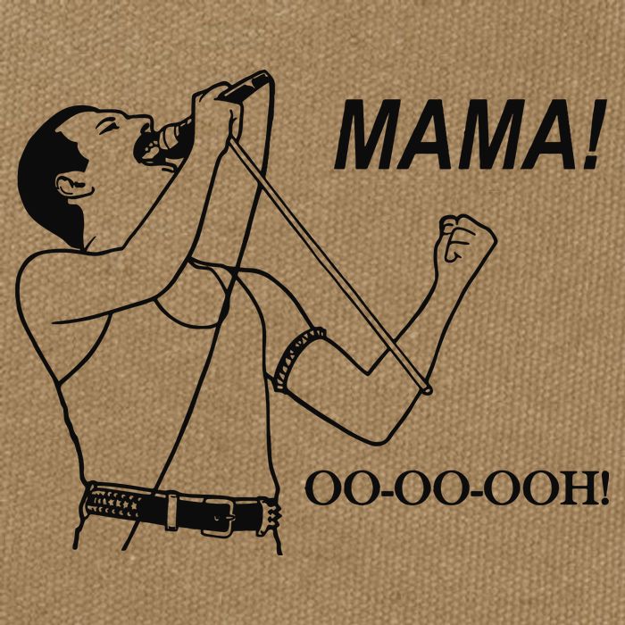 Mama Oo Oo Ooh Queen Music Lover Cotton Canvas Backpack