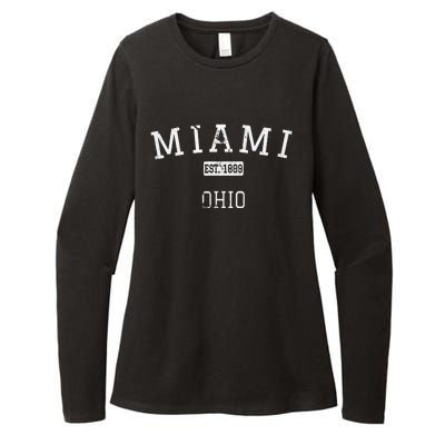 Miami Ohio Oh Vintage Womens CVC Long Sleeve Shirt