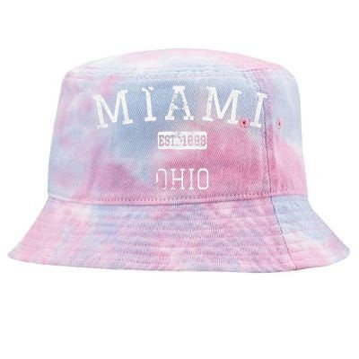 Miami Ohio Oh Vintage Tie-Dyed Bucket Hat