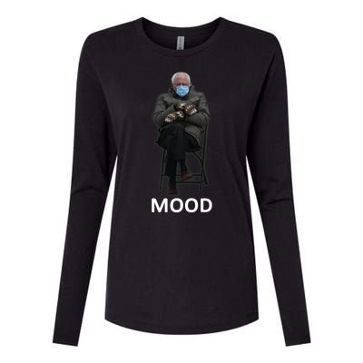 Mood Bernie Sanders Mittens Inauguration Womens Cotton Relaxed Long Sleeve T-Shirt