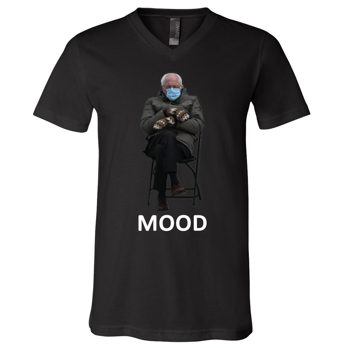 Mood Bernie Sanders Mittens Inauguration V-Neck T-Shirt