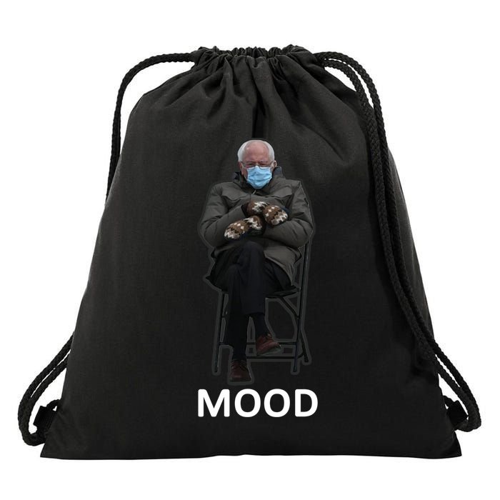 Mood Bernie Sanders Mittens Inauguration Drawstring Bag