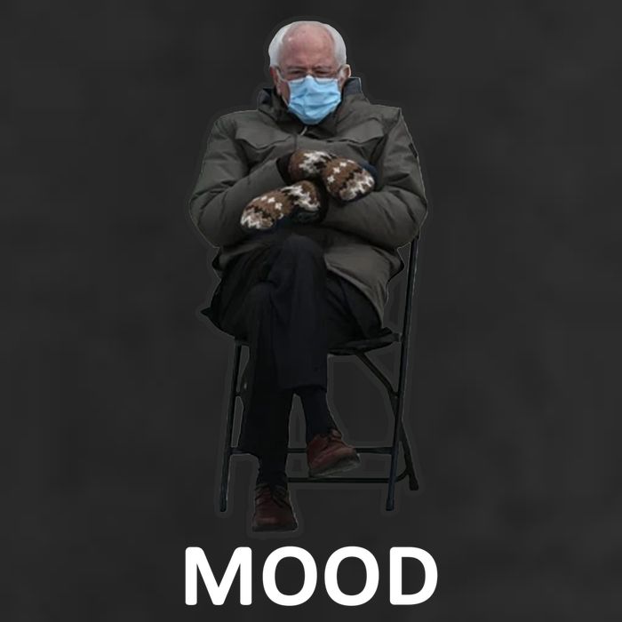 Mood Bernie Sanders Mittens Inauguration Tumbler