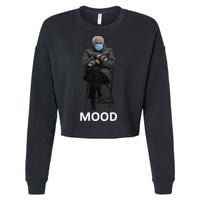 Mood Bernie Sanders Mittens Inauguration Cropped Pullover Crew