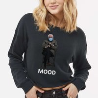 Mood Bernie Sanders Mittens Inauguration Cropped Pullover Crew