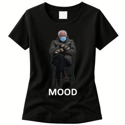 Mood Bernie Sanders Mittens Inauguration Womens T-Shirt