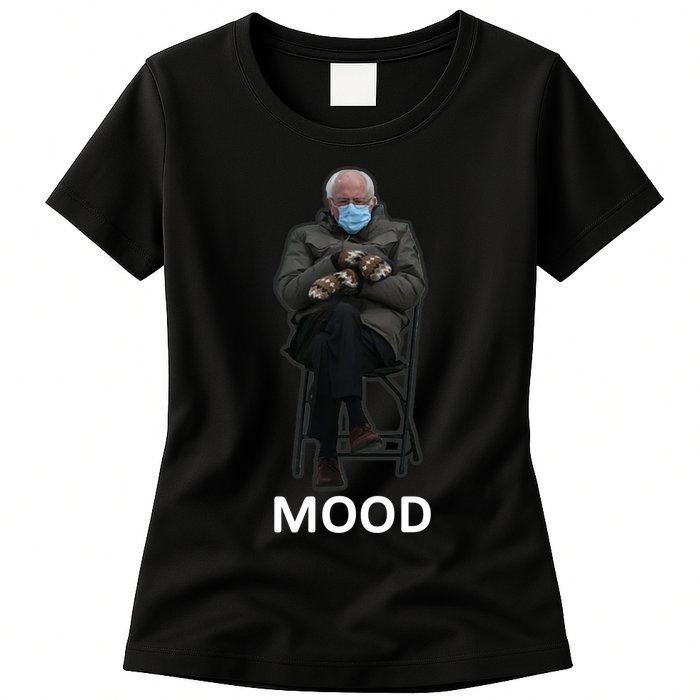Mood Bernie Sanders Mittens Inauguration Womens T-Shirt