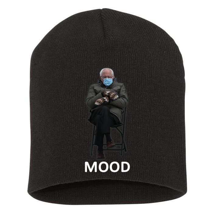 Mood Bernie Sanders Mittens Inauguration Short Acrylic Beanie