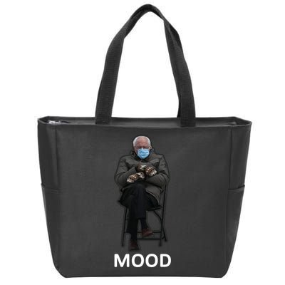 Mood Bernie Sanders Mittens Inauguration Zip Tote Bag