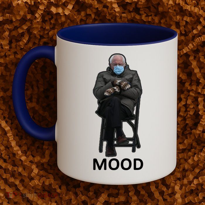 Mood Bernie Sanders Mittens Inauguration Mug