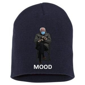 Mood Bernie Sanders Mittens Inauguration Short Acrylic Beanie