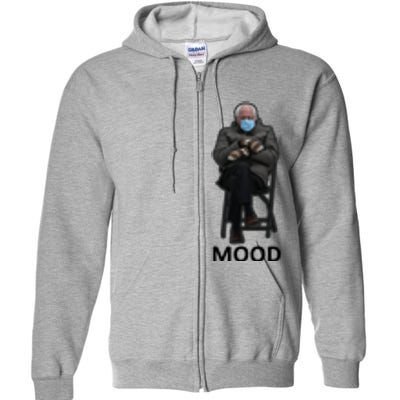 Mood Bernie Sanders Mittens Inauguration Full Zip Hoodie