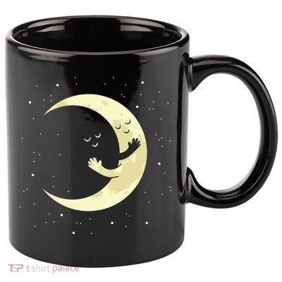 Moon Hug Sky Filled With Stars 11oz C Handle Ceramic Mug