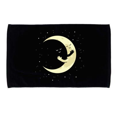 Moon Hug Sky Filled With Stars Microfiber Hand Towel