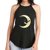 Moon Hug Sky Filled With Stars Women's Perfect Tri Rocker Tank