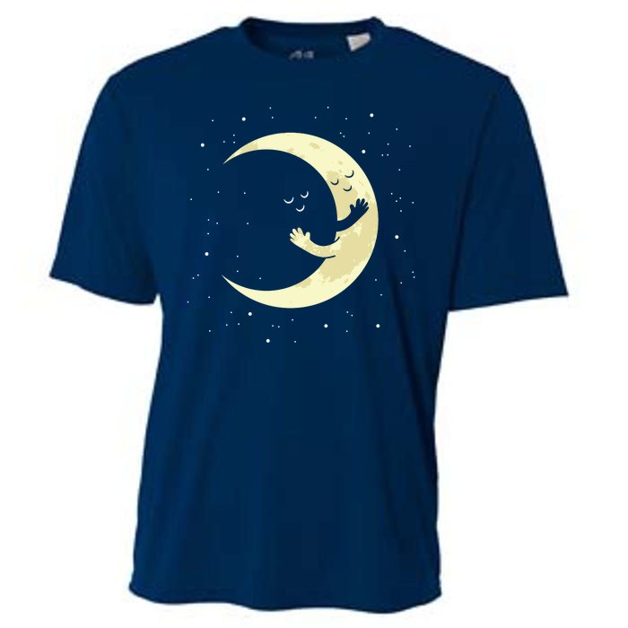 Moon Hug Sky Filled With Stars Cooling Performance Crew T-Shirt