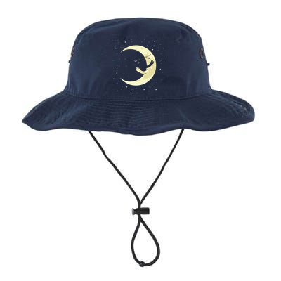 Moon Hug Sky Filled With Stars Bucket Hat