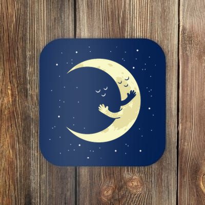 Moon Hug Sky Filled With Stars Coaster