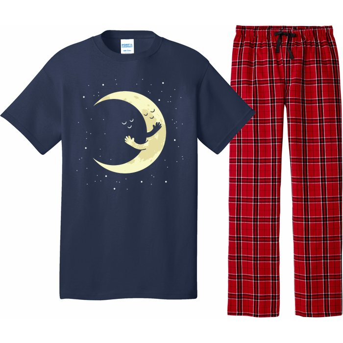 Moon Hug Sky Filled With Stars Pajama Set