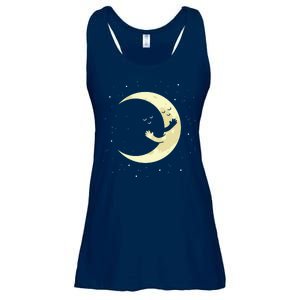 Moon Hug Sky Filled With Stars Ladies Essential Flowy Tank