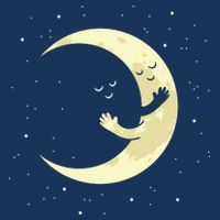 Moon Hug Sky Filled With Stars Flatbill Hat