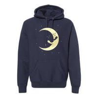 Moon Hug Sky Filled With Stars Premium Hoodie