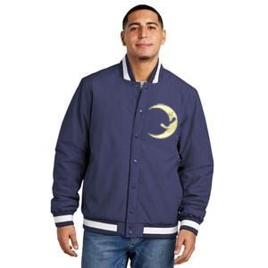 Moon Hug Sky Filled With Stars Insulated Varsity Jacket