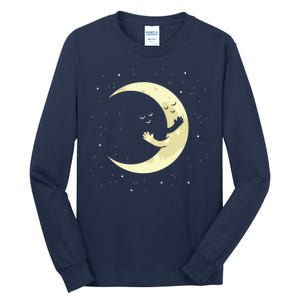 Moon Hug Sky Filled With Stars Tall Long Sleeve T-Shirt