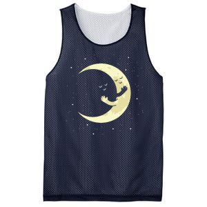 Moon Hug Sky Filled With Stars Mesh Reversible Basketball Jersey Tank