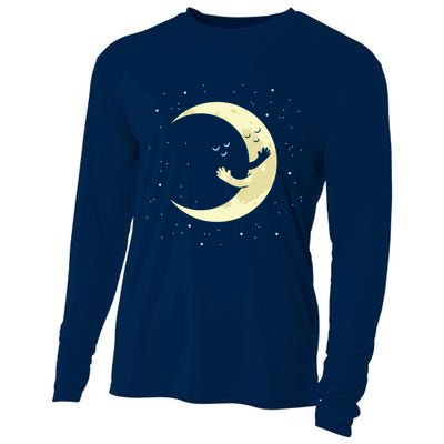 Moon Hug Sky Filled With Stars Cooling Performance Long Sleeve Crew