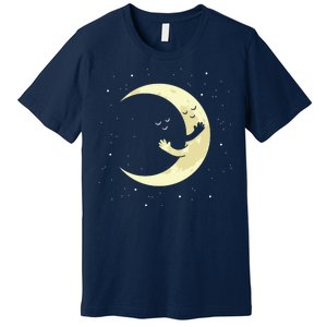 Moon Hug Sky Filled With Stars Premium T-Shirt