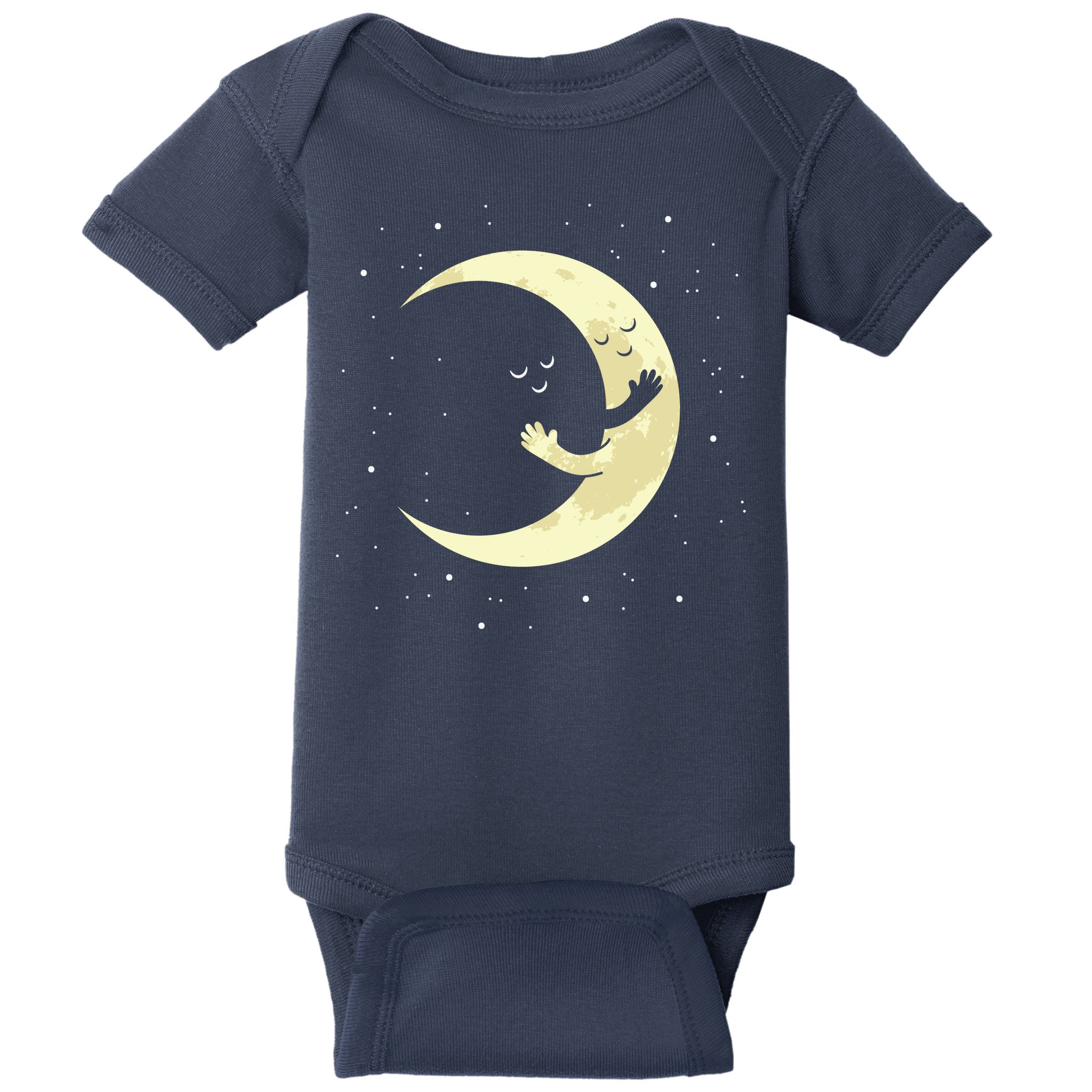 Moon Hug Sky Filled With Stars Baby Bodysuit