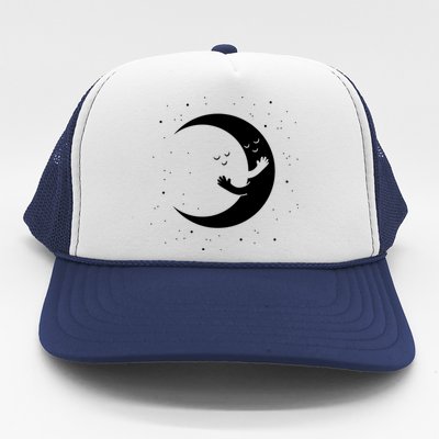 Moon Hug Sky Filled With Stars Trucker Hat