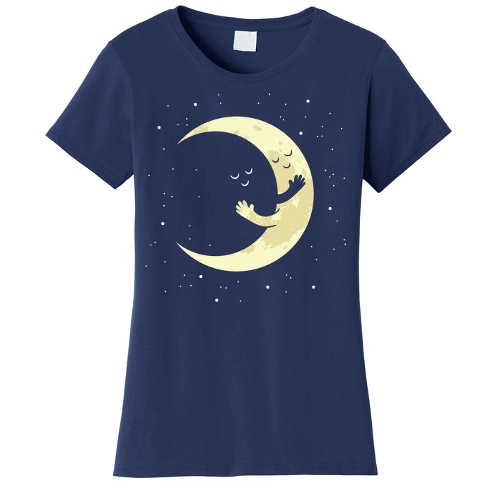 Moon Hug Sky Filled With Stars Women's T-Shirt