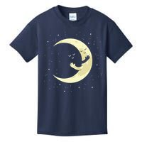 Moon Hug Sky Filled With Stars Kids T-Shirt
