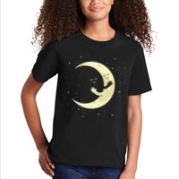 Moon Hug Sky Filled With Stars Kids T-Shirt
