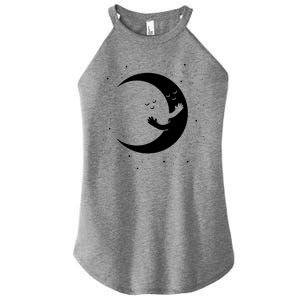 Moon Hug Sky Filled With Stars Women's Perfect Tri Rocker Tank