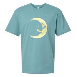 Moon Hug Sky Filled With Stars Sueded Cloud Jersey T-Shirt