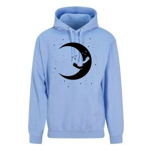 Moon Hug Sky Filled With Stars Unisex Surf Hoodie