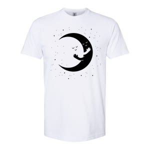 Moon Hug Sky Filled With Stars Softstyle CVC T-Shirt