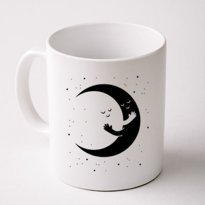 Moon Hug Sky Filled With Stars Coffee Mug