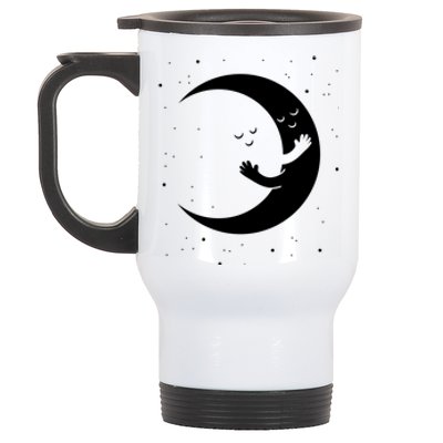 Moon Hug Sky Filled With Stars Stainless Steel Travel Mug