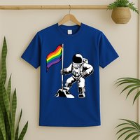Moon Landing In Space Gay Pride T-Shirt