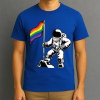 Moon Landing In Space Gay Pride T-Shirt