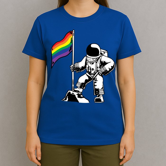 Moon Landing In Space Gay Pride T-Shirt
